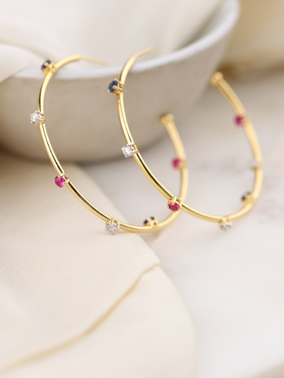 Big Hoops Colour Stone