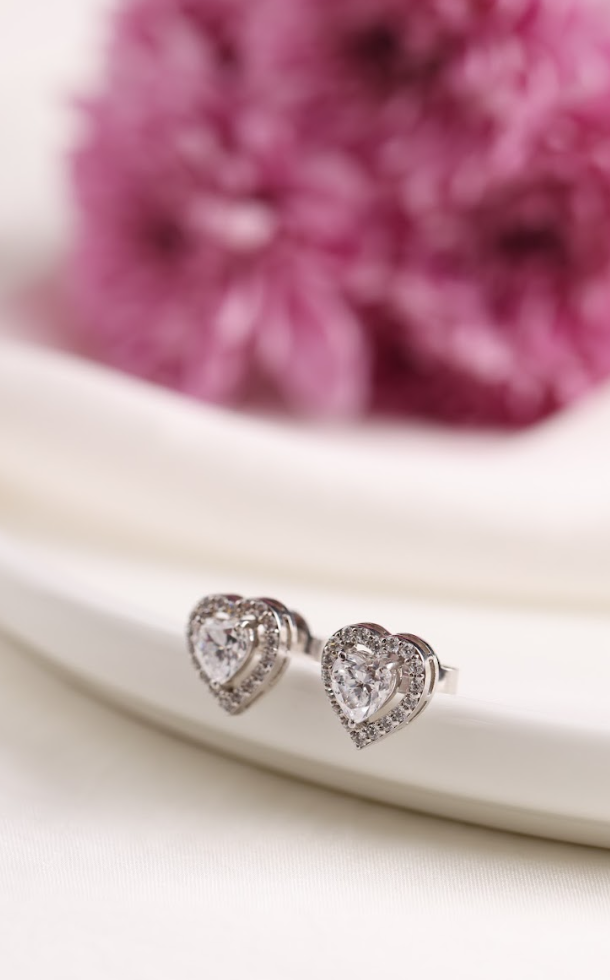 Heart Stud Earrings