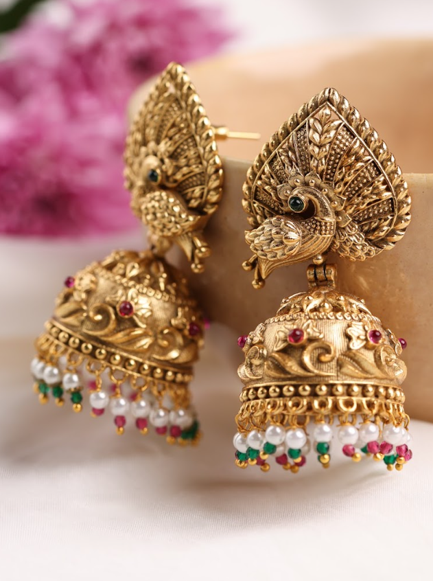 Peacock Jhumkas