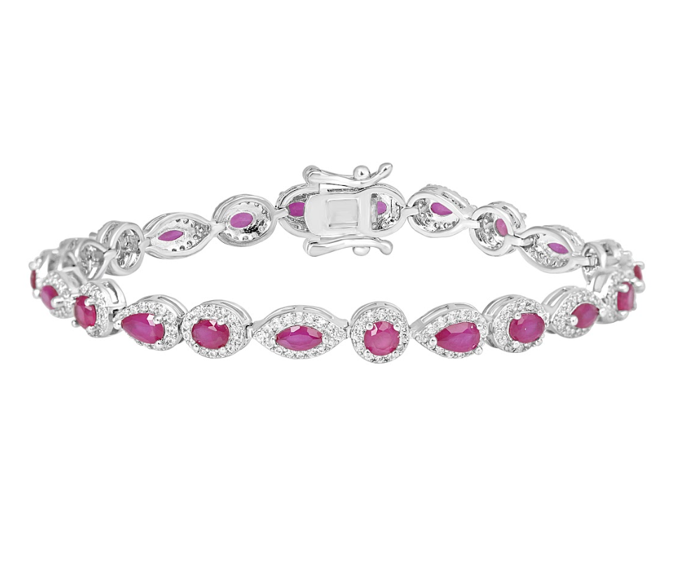 Ruby Spiked Bracelet
