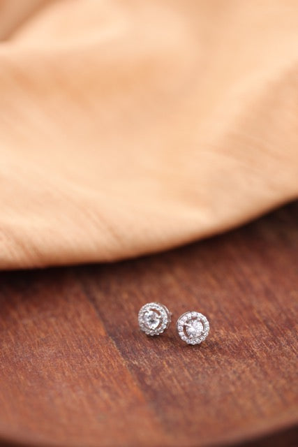 Round Stud Earrings