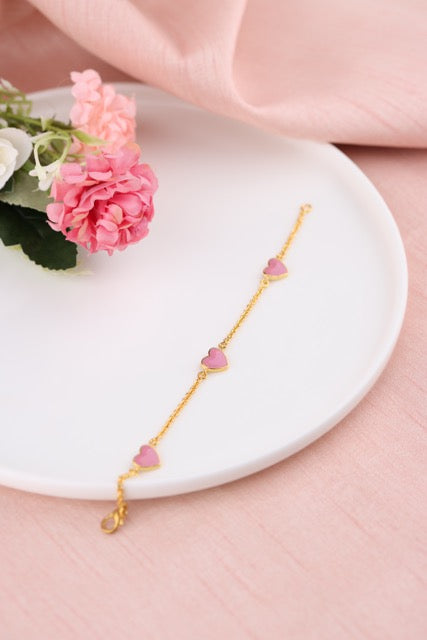 Beautiful Three Heart Bracelet