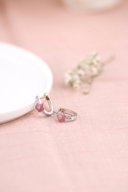 Kids Flower Hoop Earrings
