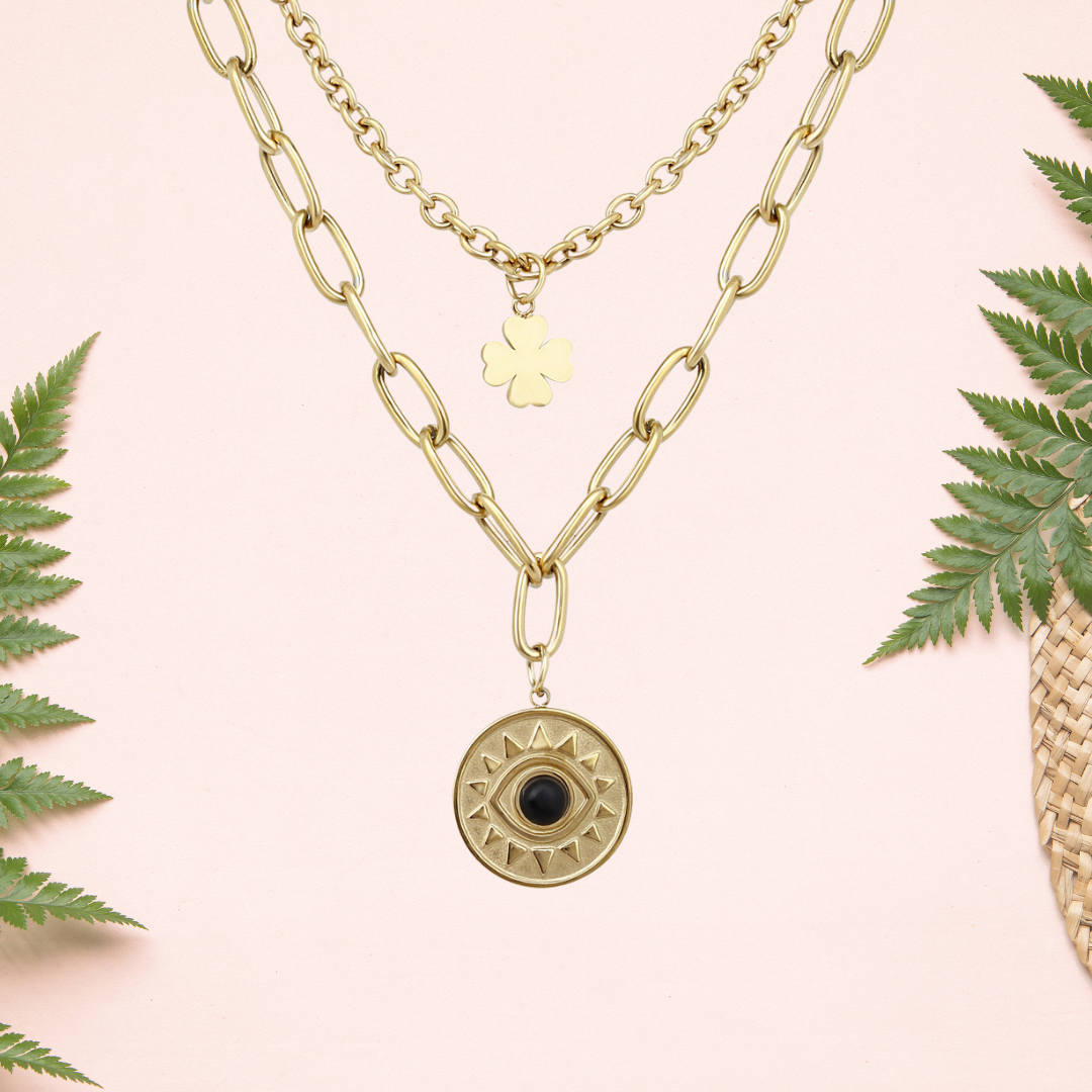 Evil Eye Layered Necklace