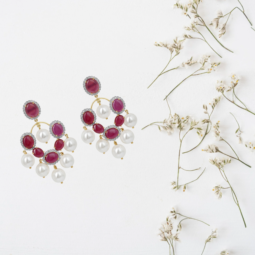 Dancing Ruby Earrings