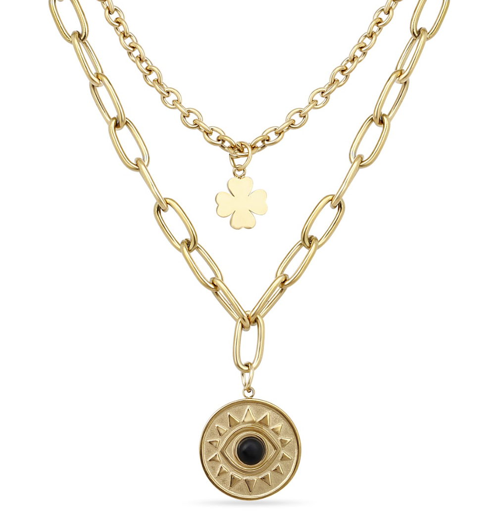 Evil Eye Layered Necklace