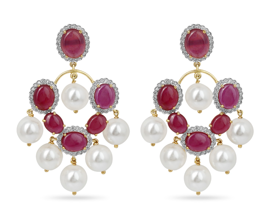 Dancing Ruby Earrings