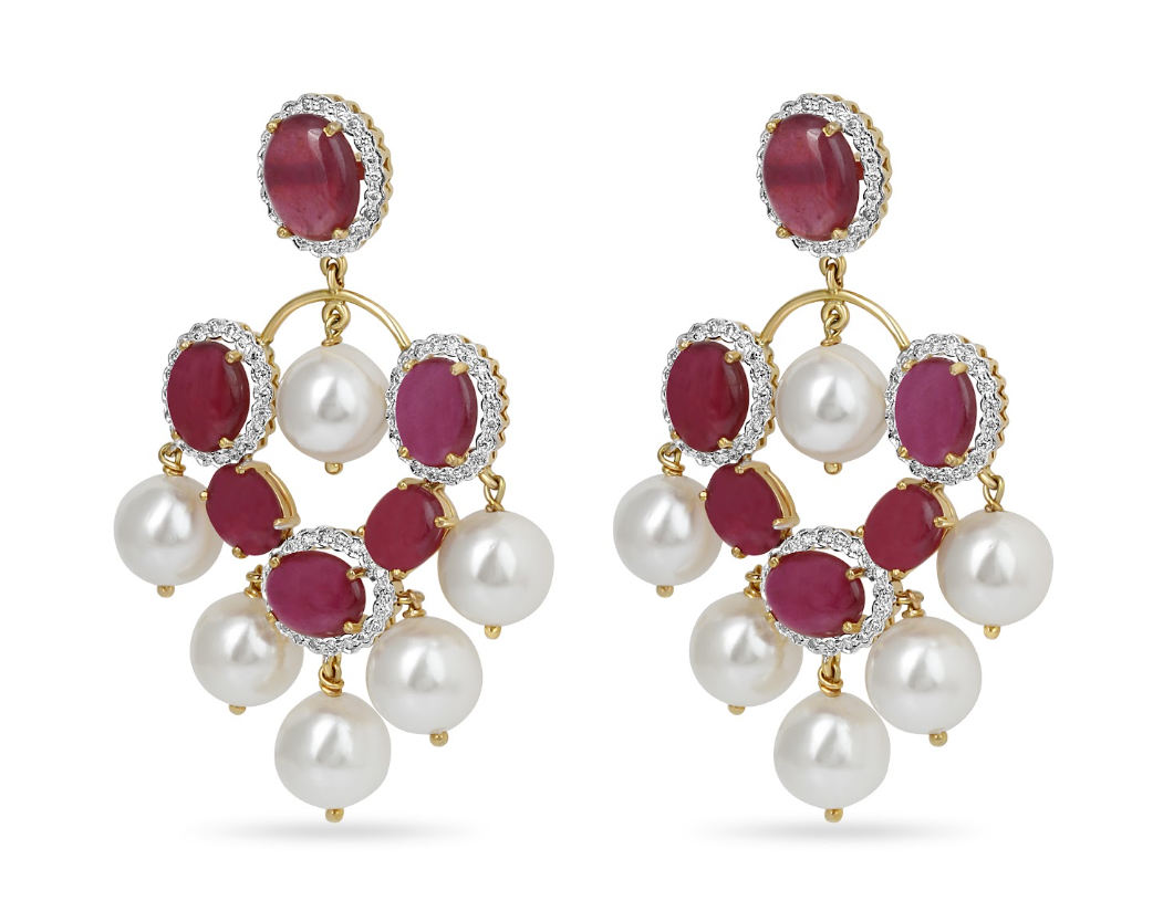 Dancing Ruby Earrings